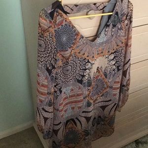 Sheer patterned dress